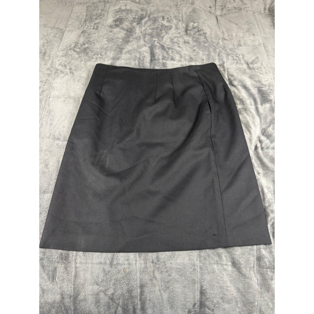 Murphy & Hartelius Black A-Line Career Skirt Made in USA Size 12A Vintage Style